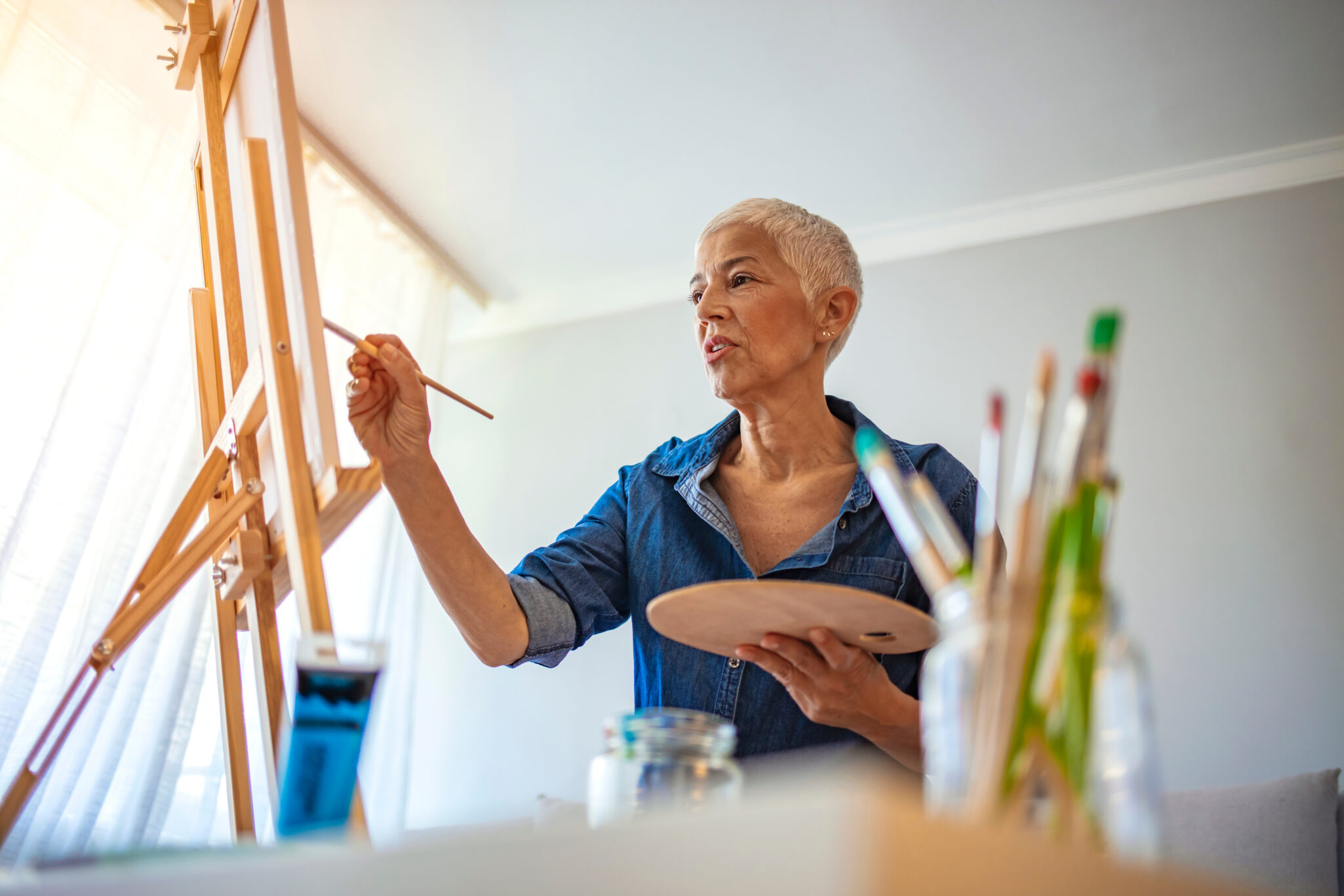 woman painting