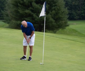 man playing golf