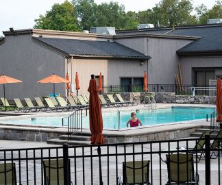 Outdoor pool area